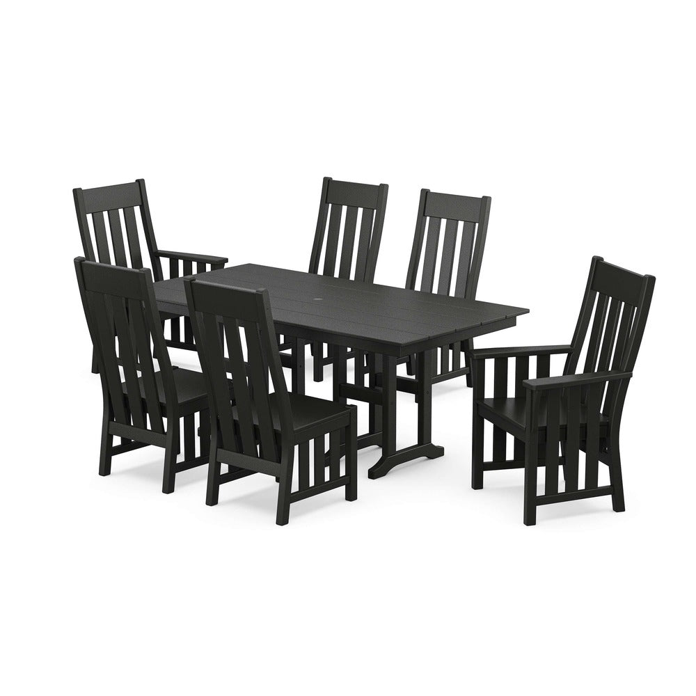 POLYWOOD® Acadia 7-Piece Farmhouse Dining Set - PWS2552-1 Dining Set POLYWOOD®