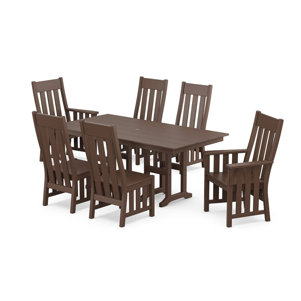 POLYWOOD® Acadia 7-Piece Farmhouse Dining Set - PWS2552-1 Dining Set POLYWOOD®
