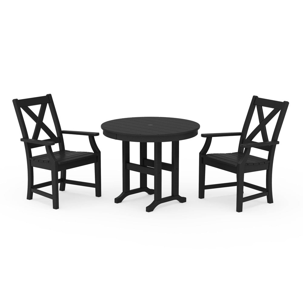 POLYWOOD® Braxton 3-Piece Round Dining Set 1321-1 Dining Set POLYWOOD®