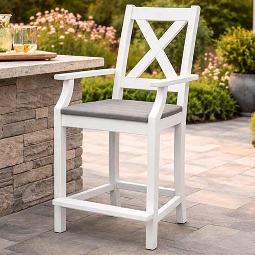 POLYWOOD® Braxton Counter Arm Chair - Select Accents - TGD281