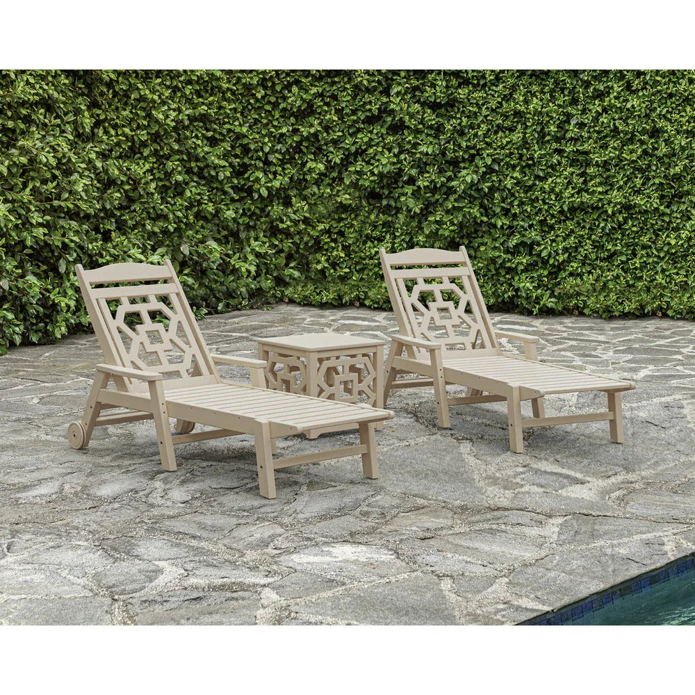 POLYWOOD® Chinoiserie 3-Piece Chaise Set - PWS2434-1 Chaise POLYWOOD®