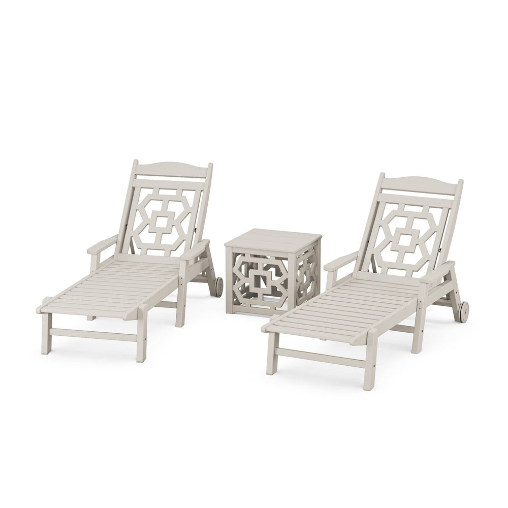 POLYWOOD® Chinoiserie 3-Piece Chaise Set - PWS2434-1 Chaise POLYWOOD®