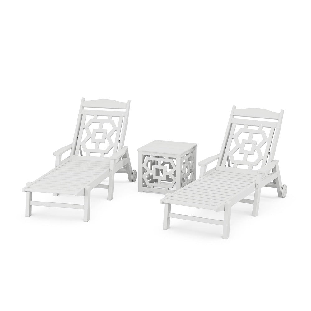 POLYWOOD® Chinoiserie 3-Piece Chaise Set - PWS2434-1 Chaise POLYWOOD®
