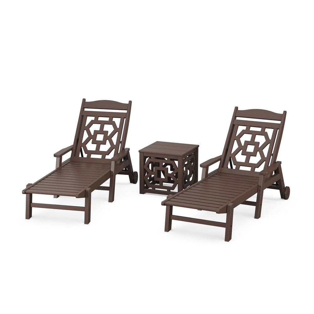 POLYWOOD® Chinoiserie 3-Piece Chaise Set - PWS2434-1 Chaise POLYWOOD®