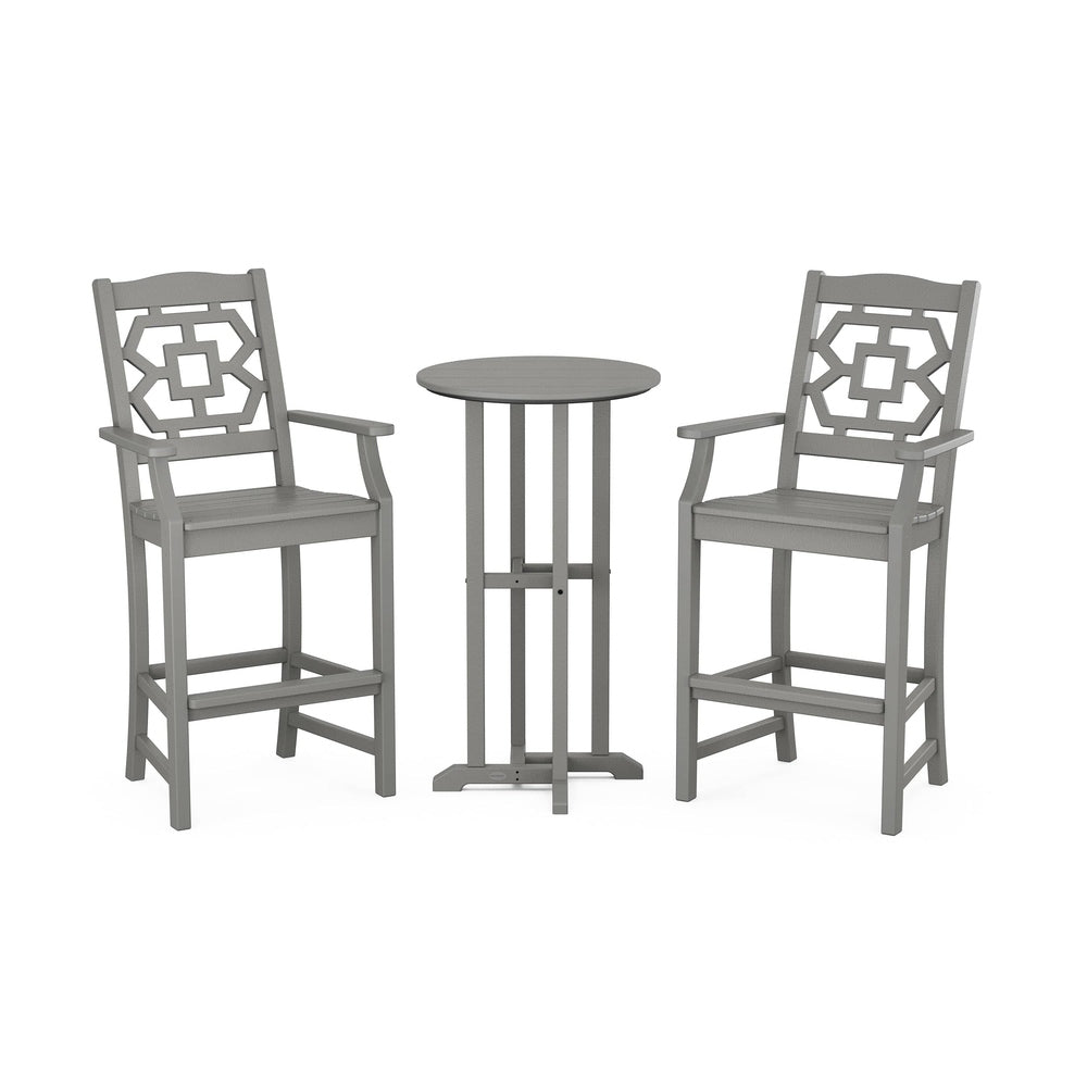 POLYWOOD® Chinoiserie 3-Piece Farmhouse Bar Set - PWS1618-1 Dining Set POLYWOOD®