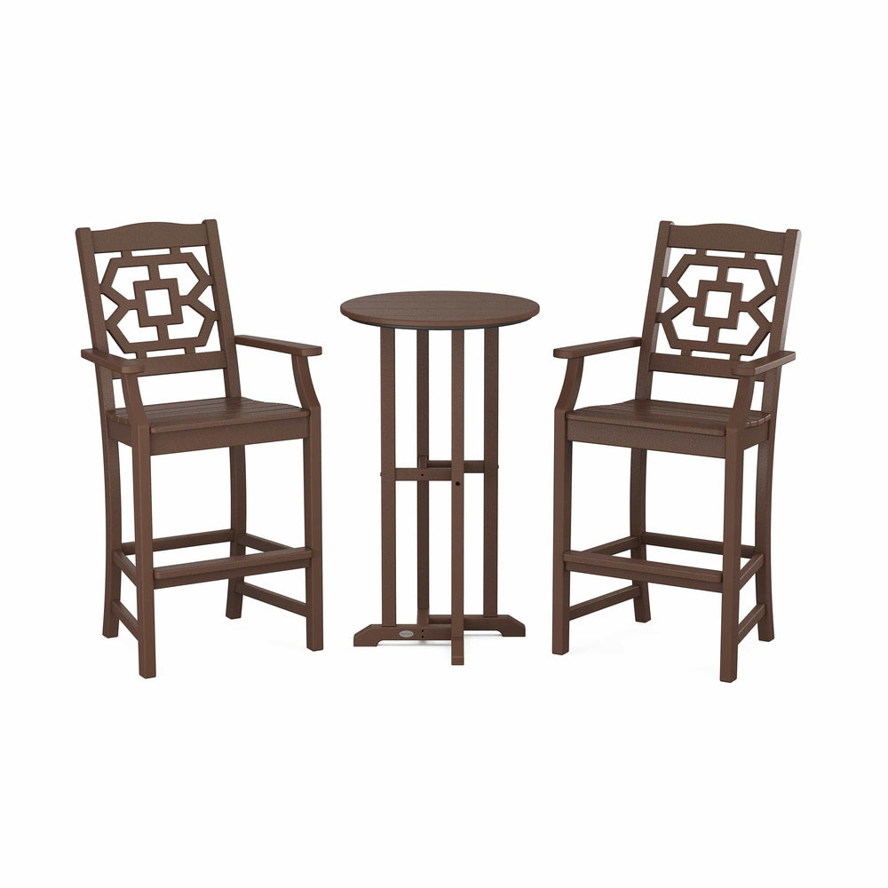 POLYWOOD® Chinoiserie 3-Piece Farmhouse Bar Set - PWS1618-1 Dining Set POLYWOOD®