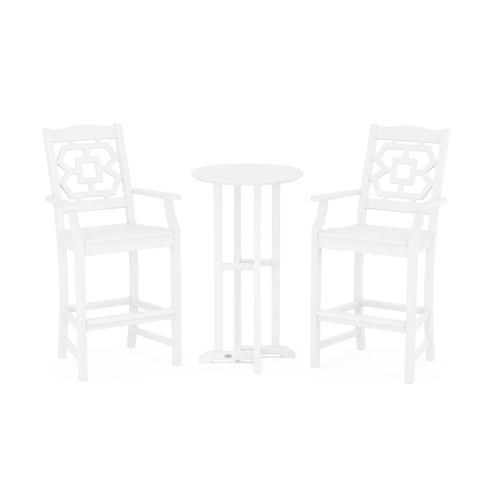 POLYWOOD® Chinoiserie 3-Piece Farmhouse Bar Set - PWS1618-1 Dining Set POLYWOOD®