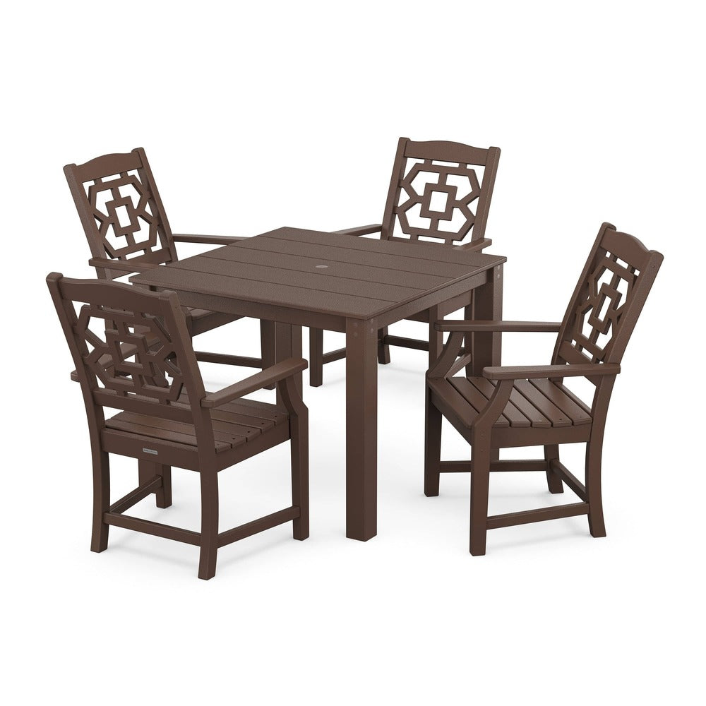 POLYWOOD® Chinoiserie 5-Piece Parsons Dining Set - PWS2379-1 Dining Set POLYWOOD®