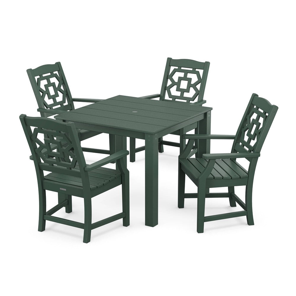 POLYWOOD® Chinoiserie 5-Piece Parsons Dining Set - PWS2379-1 Dining Set POLYWOOD®