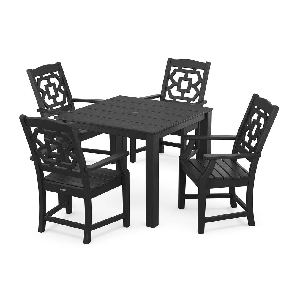 POLYWOOD® Chinoiserie 5-Piece Parsons Dining Set - PWS2379-1 Dining Set POLYWOOD®