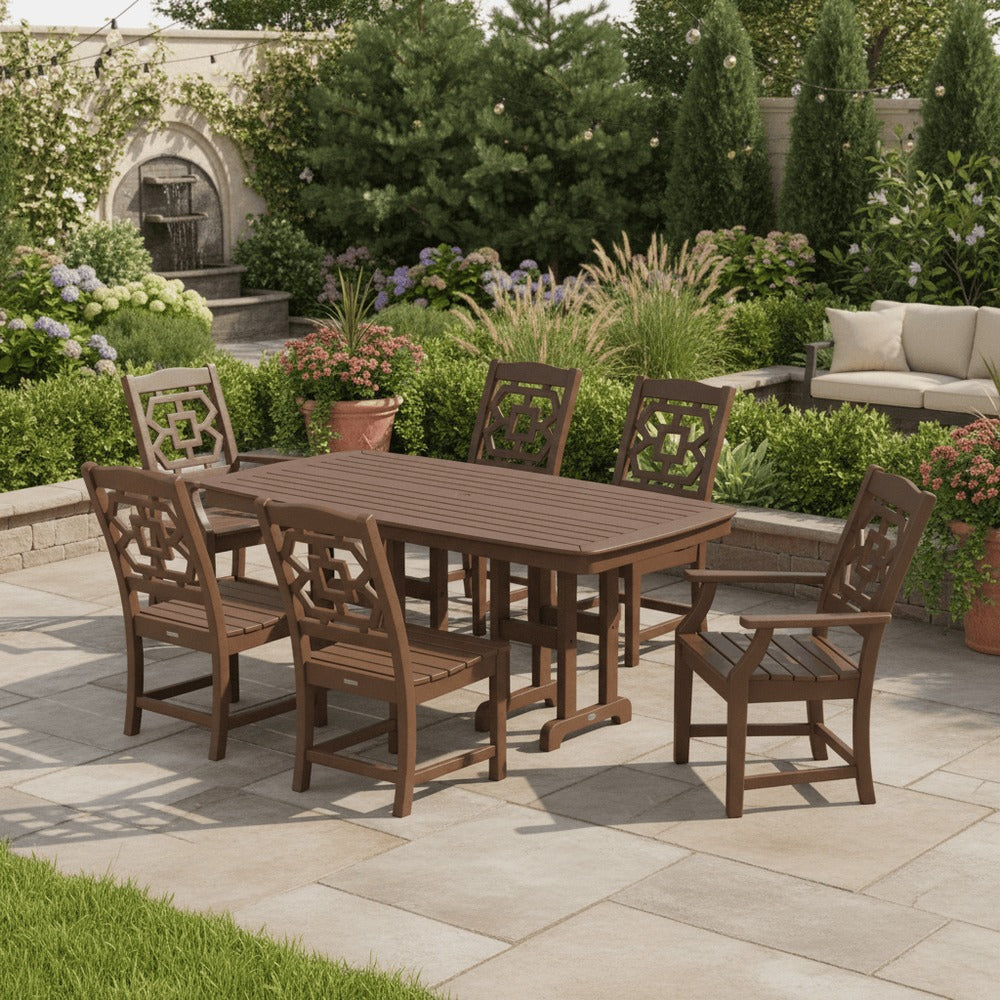 POLYWOOD® Chinoiserie 7-Piece Dining Set - PWS1564-1 Dining Set POLYWOOD®