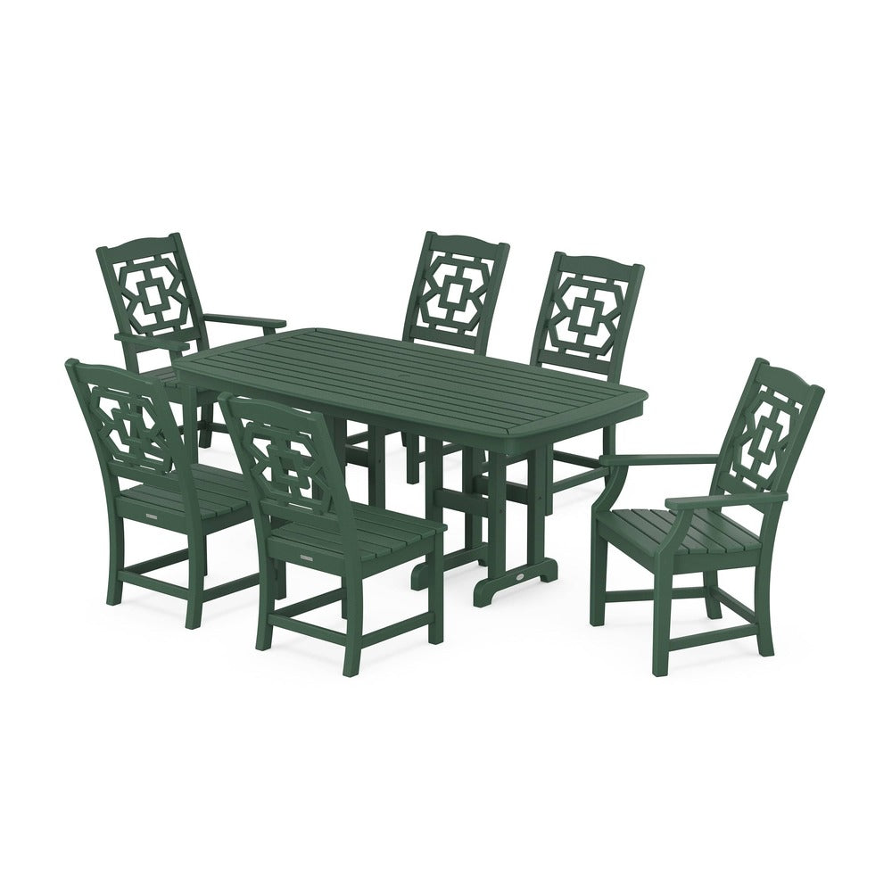 POLYWOOD® Chinoiserie 7-Piece Dining Set - PWS1564-1 Dining Set POLYWOOD®