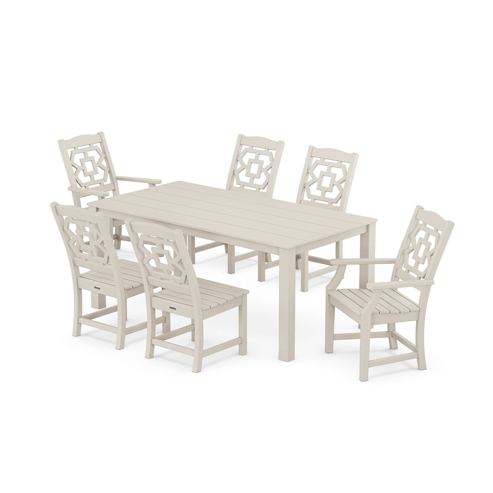 POLYWOOD® Chinoiserie 7-Piece Parsons Dining Set - PWS2375-1 Dining Set POLYWOOD®