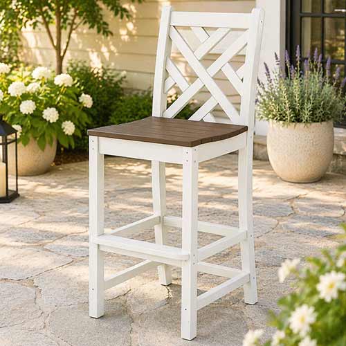 POLYWOOD® Chippendale Bar Side Chair - Select Accents - CDD102