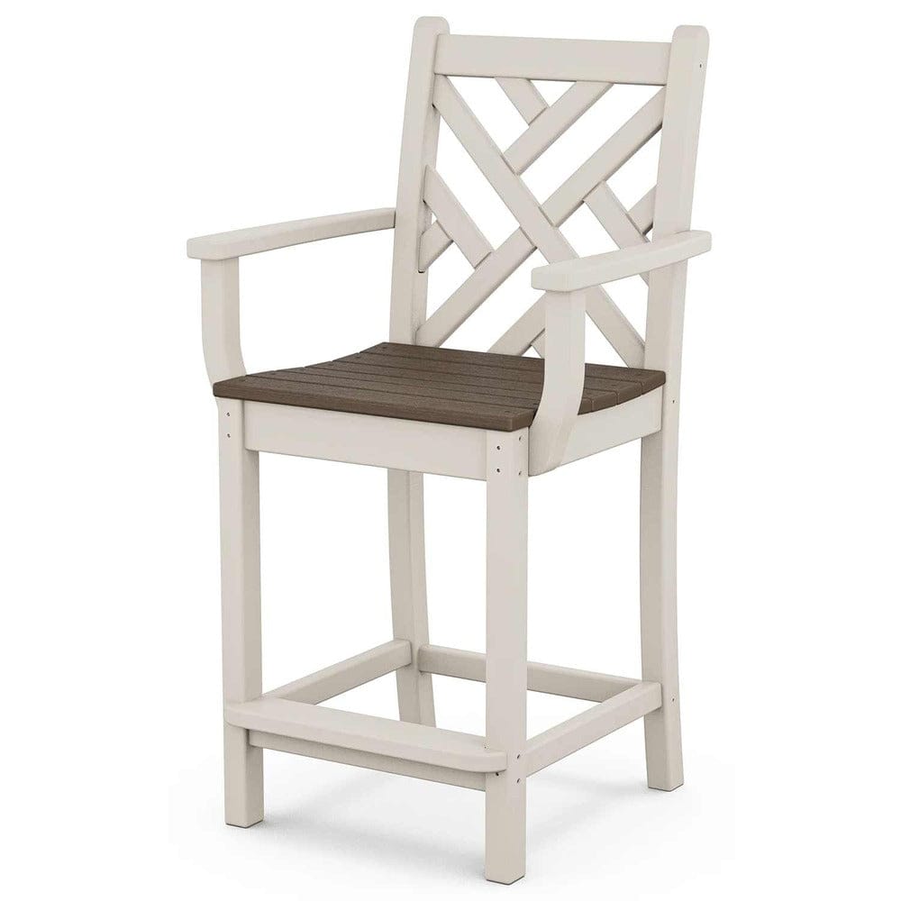 POLYWOOD® Chippendale Counter Arm Chair - Select Accents - CDD201