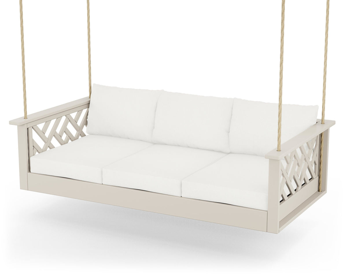 Chippendale Daybed Swing - Sand / Natural Linen