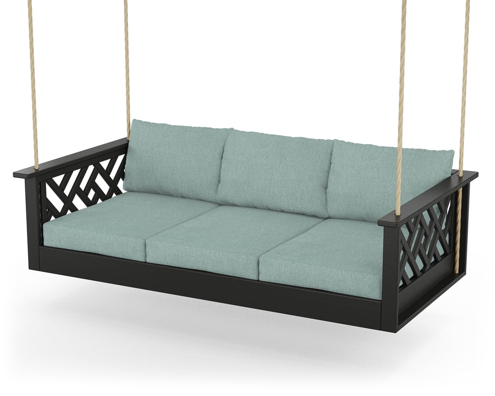 Chippendale Daybed Swing - Black / Glacier Spa