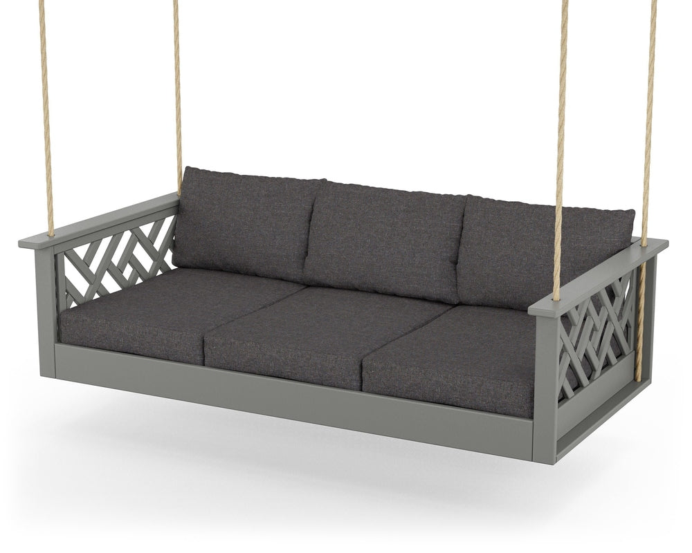 Chippendale Daybed Swing - Slate Grey / Ash Charcoal