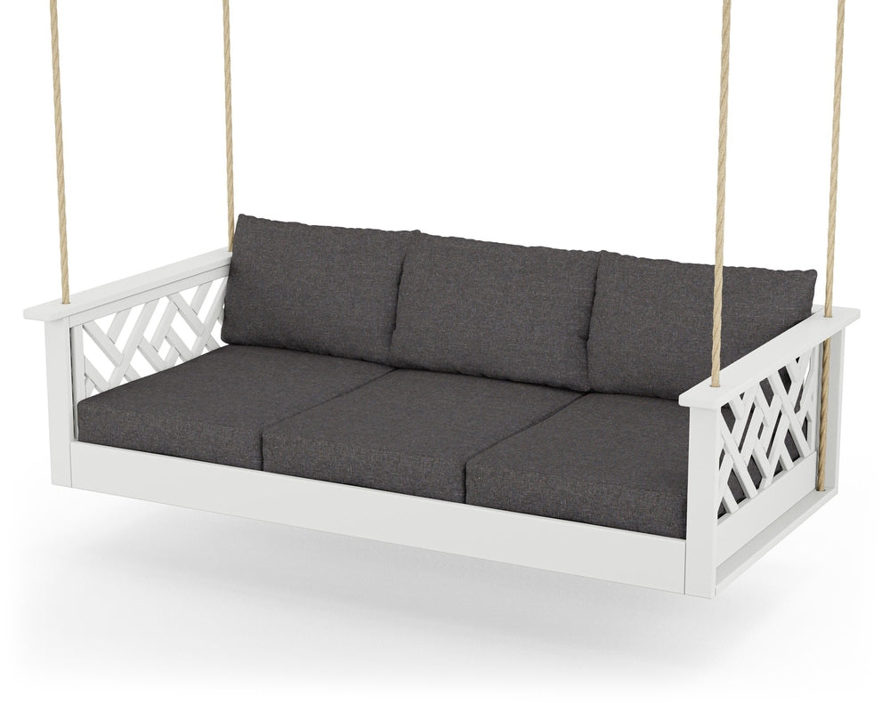 Chippendale Daybed Swing - White / Ash Charcoal