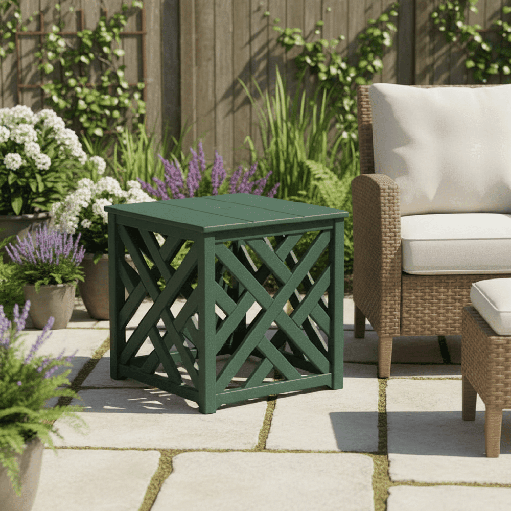 POLYWOOD® Chippendale Umbrella Stand Accent Table - CT4P232U End Table POLYWOOD®