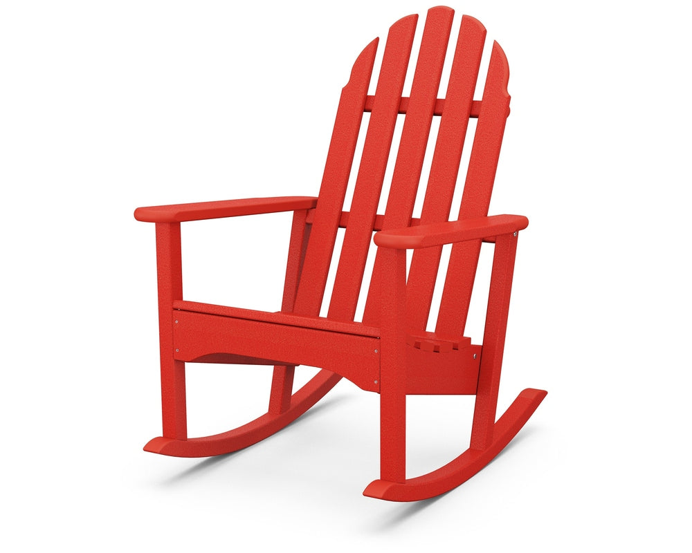 Classic Adirondack Rocking Chair - Sunset Red