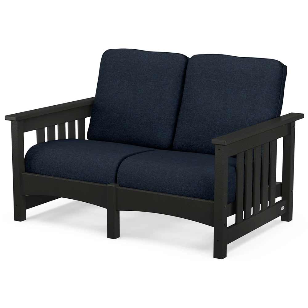 POLYWOOD® - Club Mission Loveseat - PWCMC47GY Outdoor Furniture POLYWOOD®