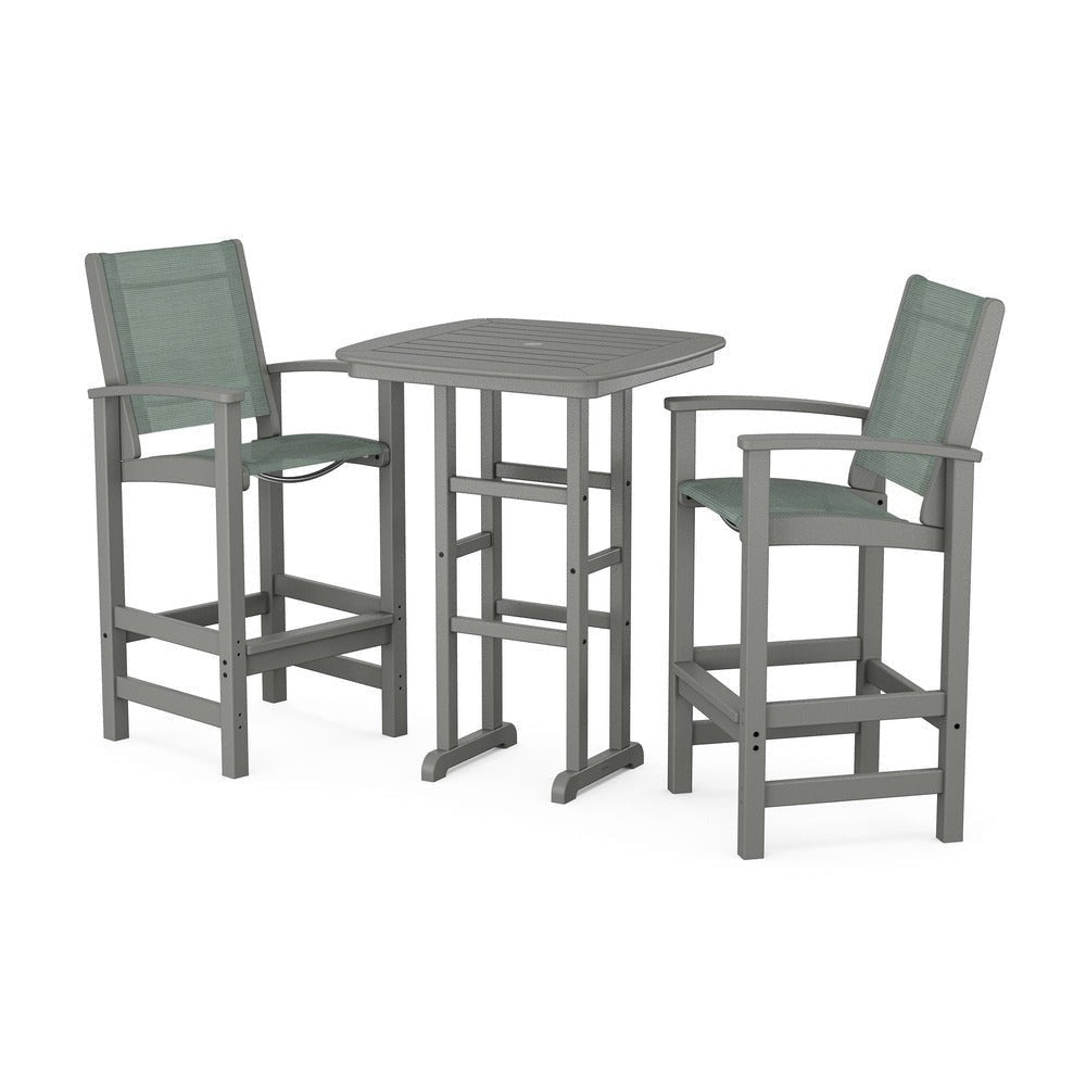 POLYWOOD® Coastal 3-Piece Bar Set - PWS156 Outdoor Furniture POLYWOOD®