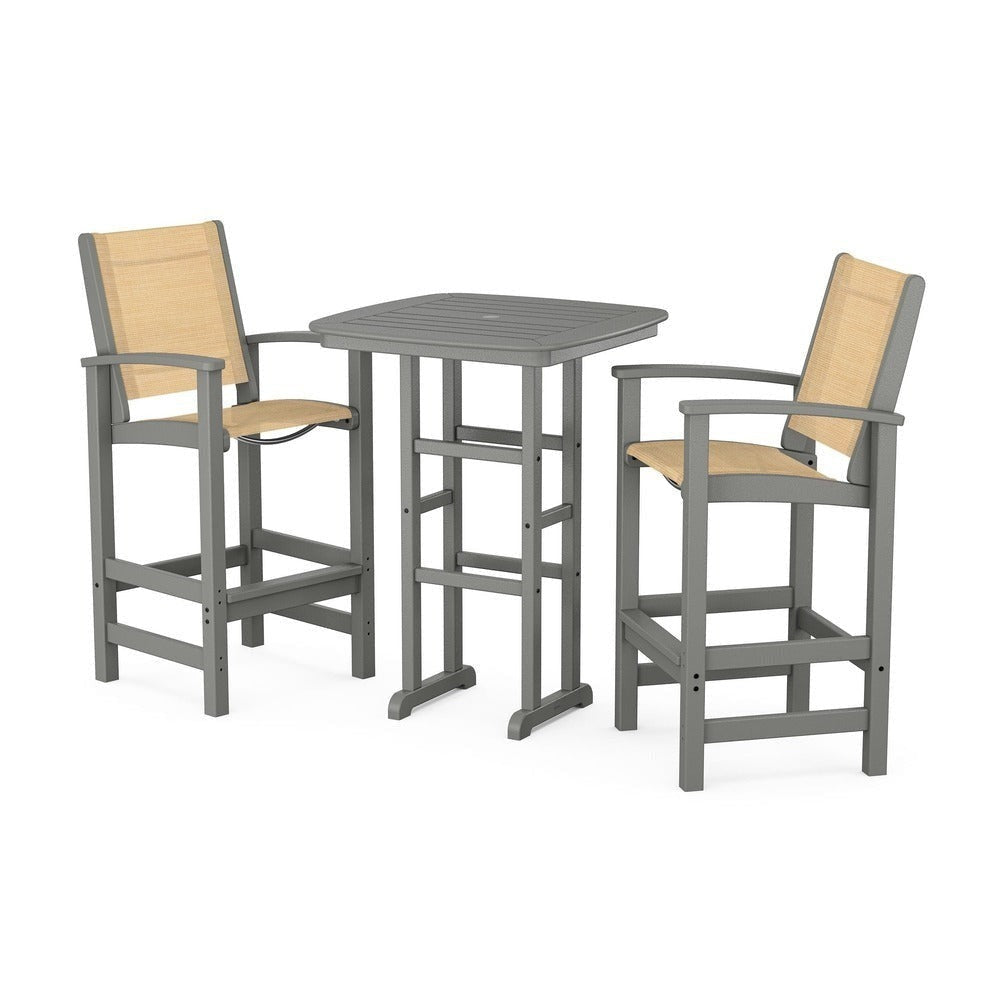 POLYWOOD® Coastal 3-Piece Bar Set - PWS156 Outdoor Furniture POLYWOOD®