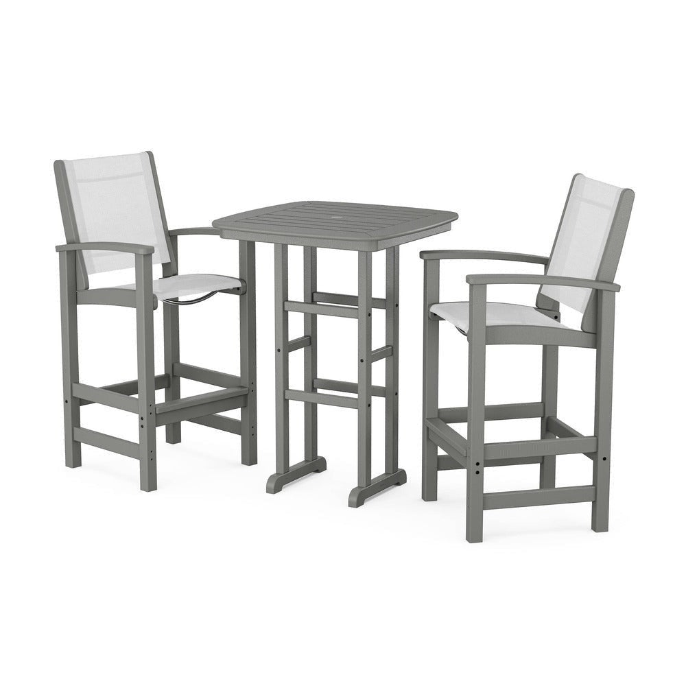 POLYWOOD® Coastal 3-Piece Bar Set - PWS156 Outdoor Furniture POLYWOOD®