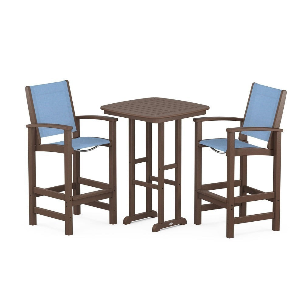 POLYWOOD® Coastal 3-Piece Bar Set - PWS156 Outdoor Furniture POLYWOOD®