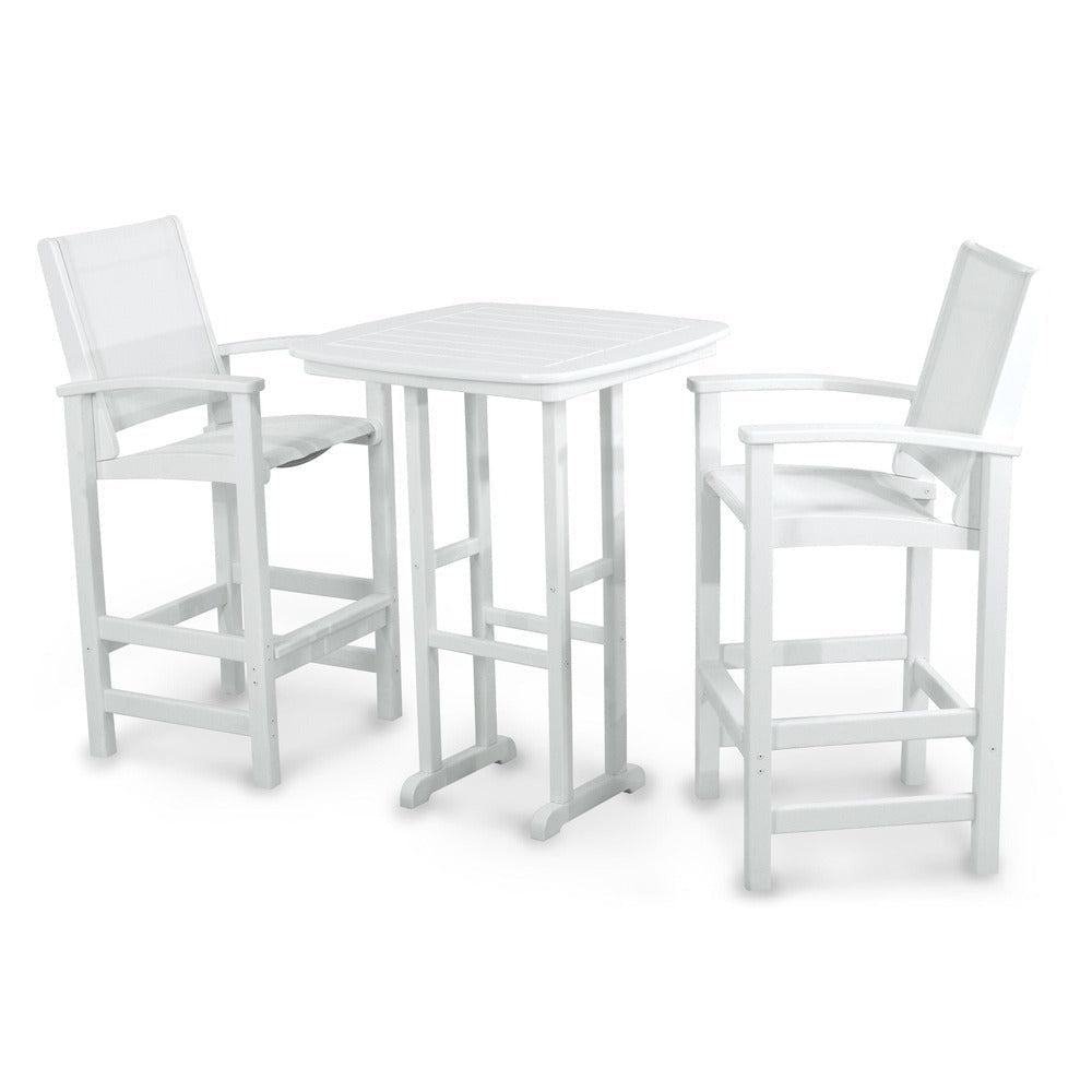 POLYWOOD® Coastal 3-Piece Bar Set - PWS156 Outdoor Furniture POLYWOOD®