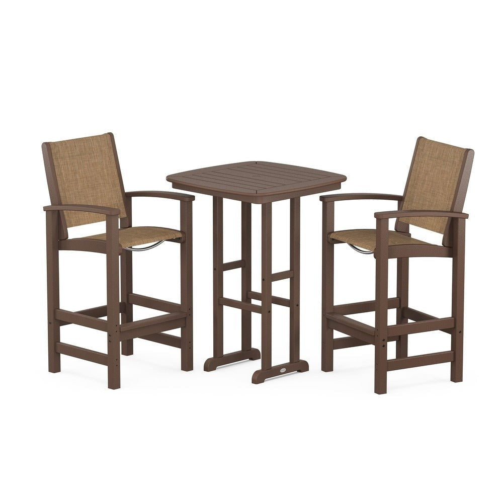 POLYWOOD® Coastal 3-Piece Bar Set - PWS156 Outdoor Furniture POLYWOOD®