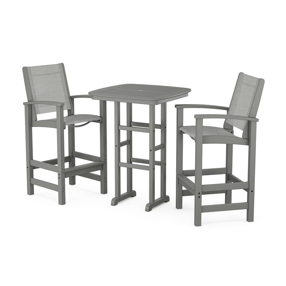 POLYWOOD® Coastal 3-Piece Bar Set - PWS156 Outdoor Furniture POLYWOOD®