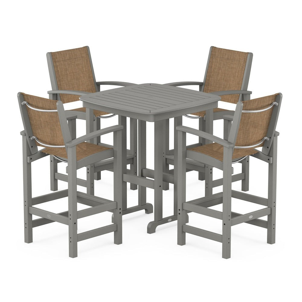 POLYWOOD® Coastal 5-Piece Bar Set - PWS210-1