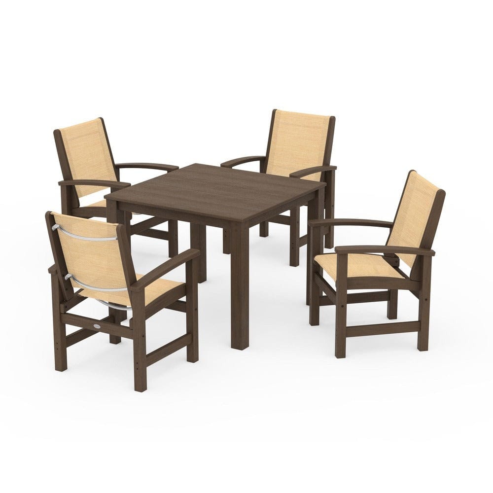 POLYWOOD® Outdoor Furniture POLYWOOD® - Coastal 5-Piece Parsons Dining Set - PWS2278
