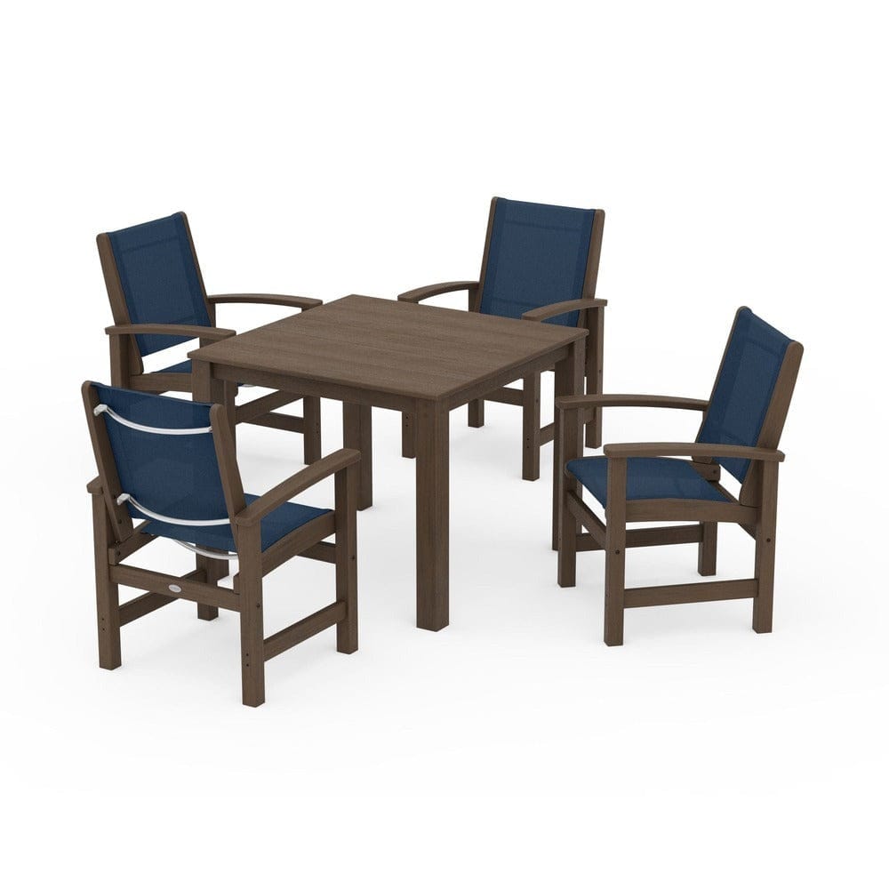 POLYWOOD® Outdoor Furniture POLYWOOD® - Coastal 5-Piece Parsons Dining Set - PWS2278