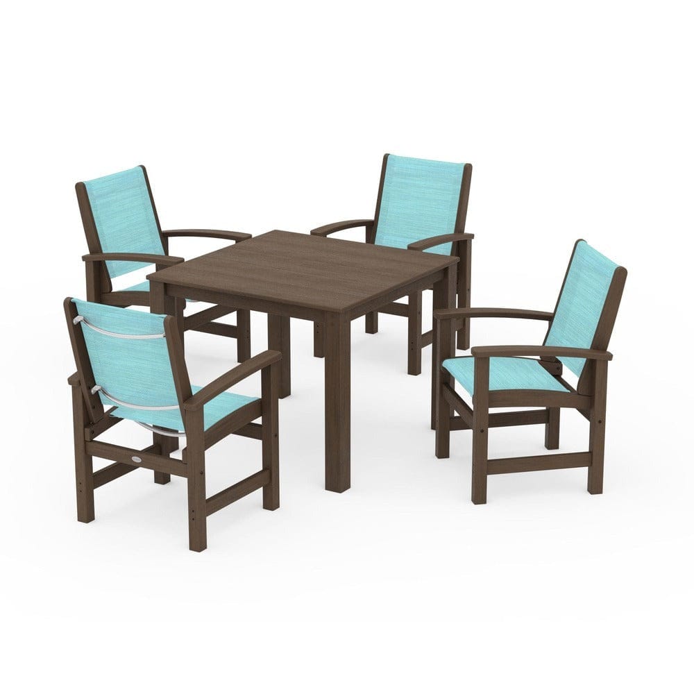 POLYWOOD® Outdoor Furniture POLYWOOD® - Coastal 5-Piece Parsons Dining Set - PWS2278