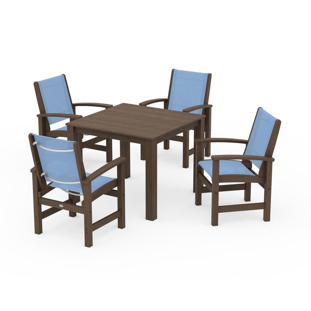 POLYWOOD® Outdoor Furniture POLYWOOD® - Coastal 5-Piece Parsons Dining Set - PWS2278