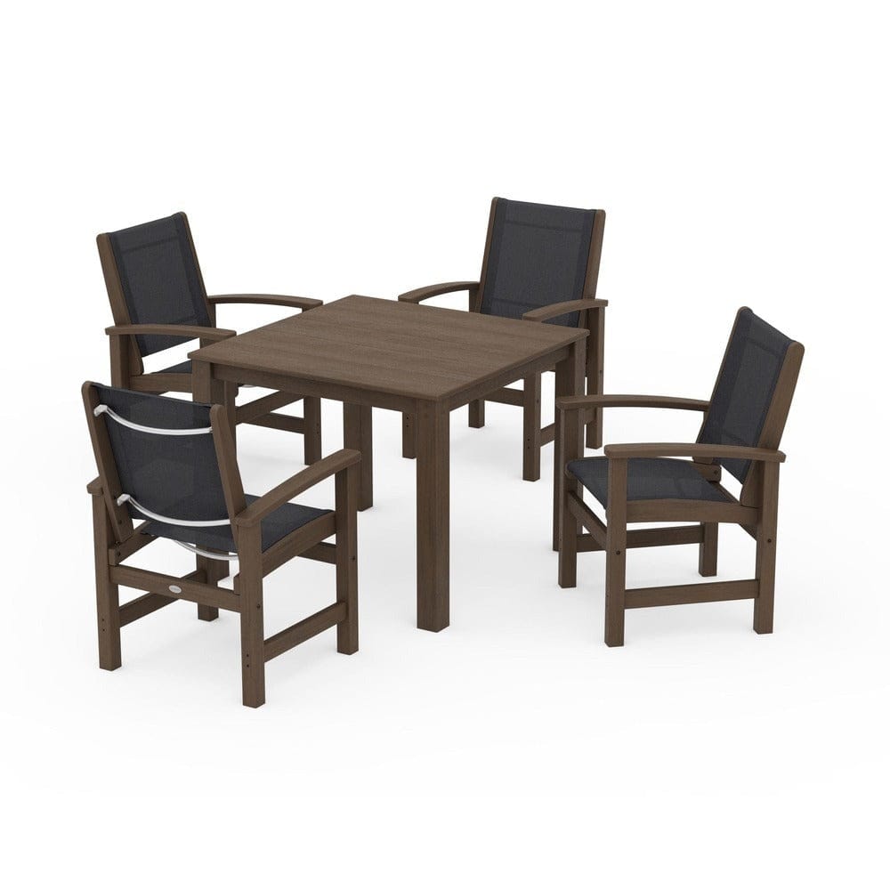 POLYWOOD® Outdoor Furniture POLYWOOD® - Coastal 5-Piece Parsons Dining Set - PWS2278