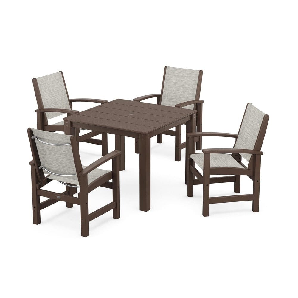 POLYWOOD® - Coastal 5-Piece Parsons Dining Set - PWS2278 Outdoor Furniture POLYWOOD®