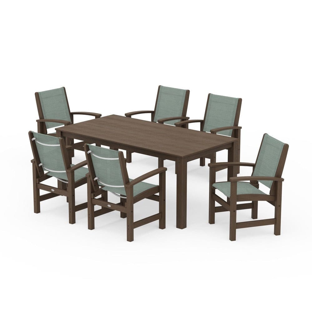POLYWOOD® Outdoor Furniture POLYWOOD® - Coastal 7-Piece Parsons Dining Set - PWS2275