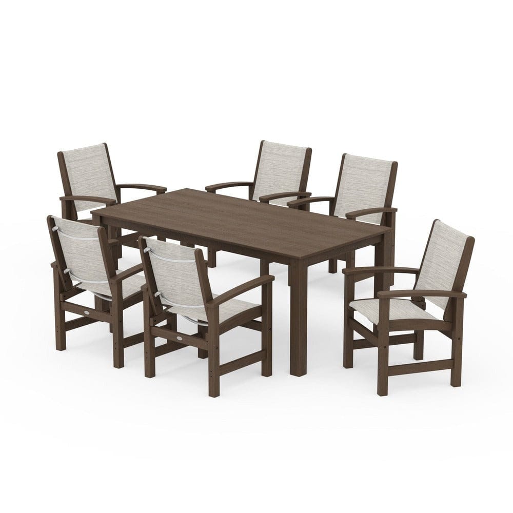 POLYWOOD® Outdoor Furniture POLYWOOD® - Coastal 7-Piece Parsons Dining Set - PWS2275