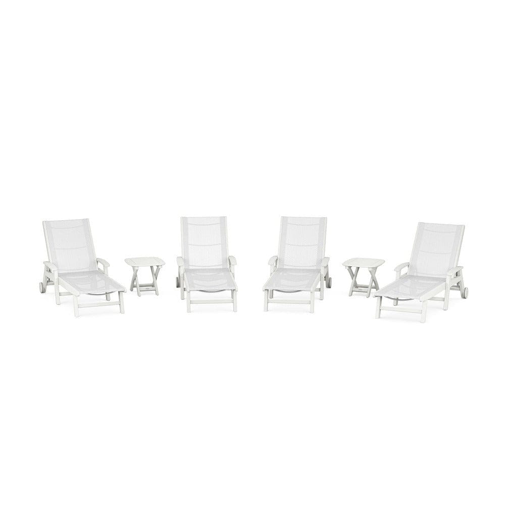 POLYWOOD® - Coastal Chaise 6-Piece Set with Wheels - PWS2024