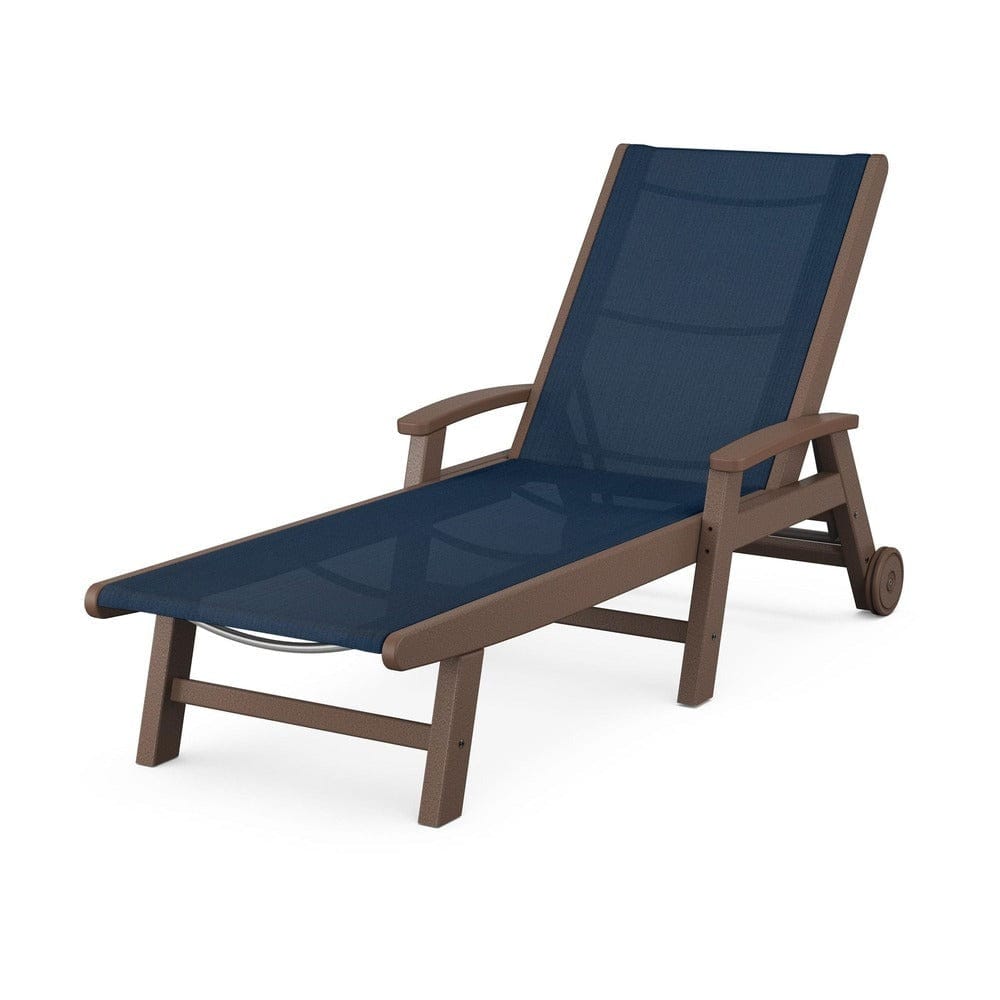 POLYWOOD® Coastal Chaise with Wheels - SW2290 Outdoor Furniture POLYWOOD®