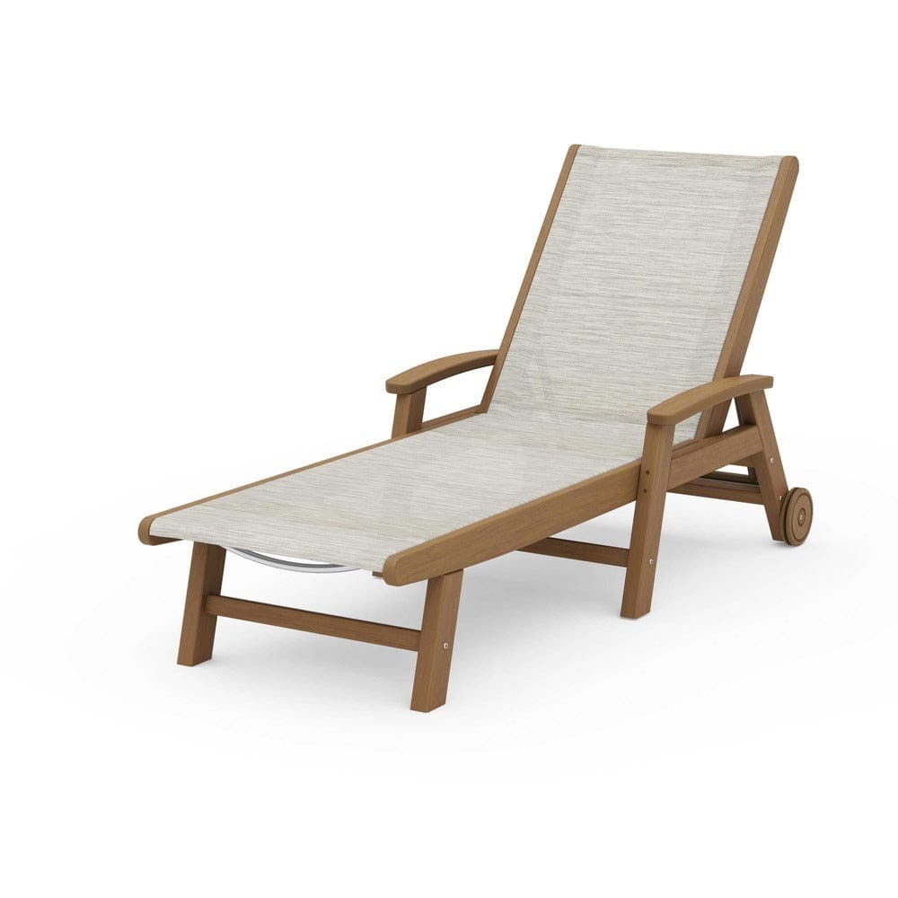POLYWOOD® Coastal Chaise with Wheels - SW2290 Outdoor Furniture POLYWOOD®