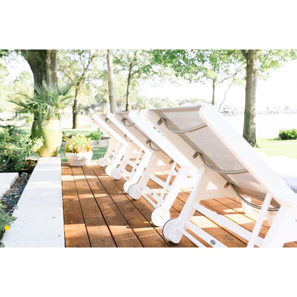 POLYWOOD® Coastal Chaise with Wheels - SW2290 Outdoor Furniture POLYWOOD®