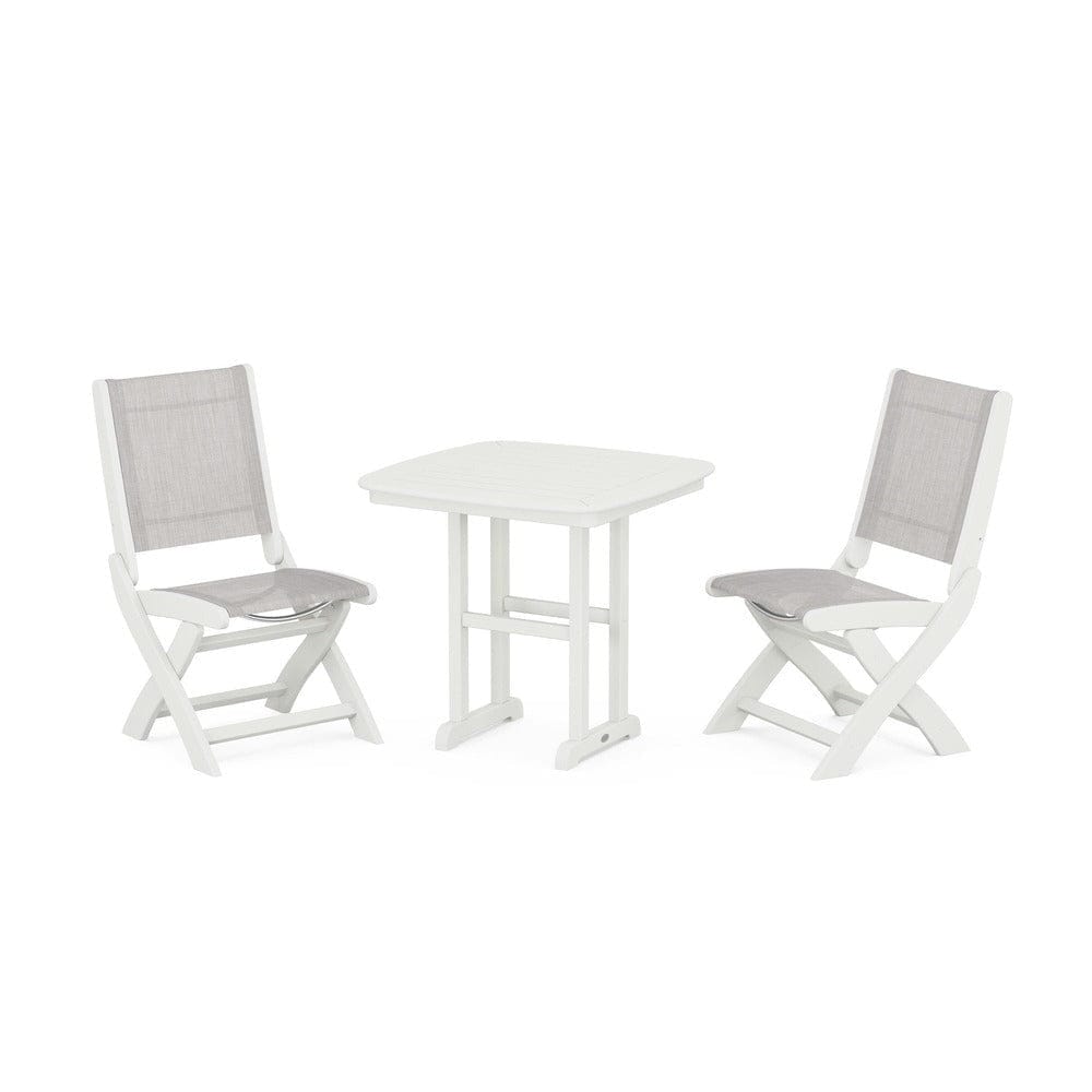 POLYWOOD® Outdoor Furniture POLYWOOD® - Coastal Folding Side Chair 3-Piece Dining Set - PWS1207