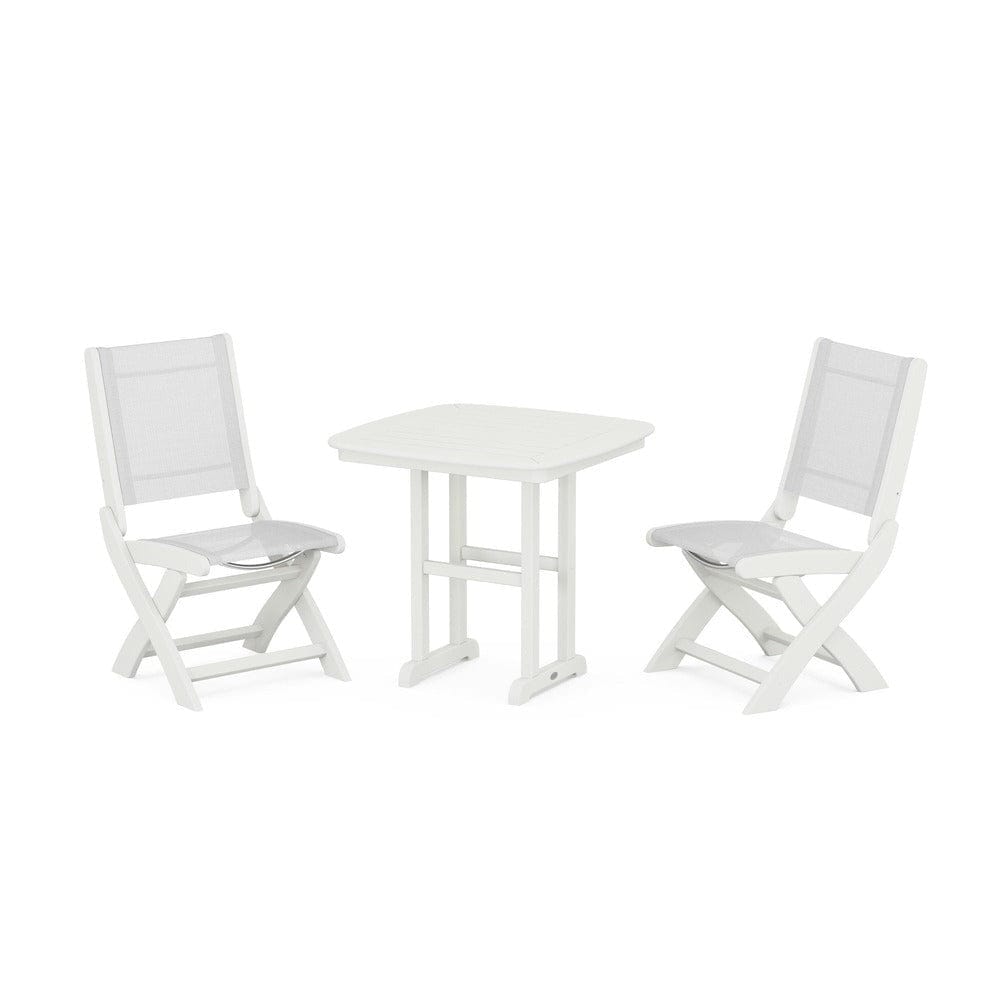 POLYWOOD® Outdoor Furniture POLYWOOD® - Coastal Folding Side Chair 3-Piece Dining Set - PWS1207