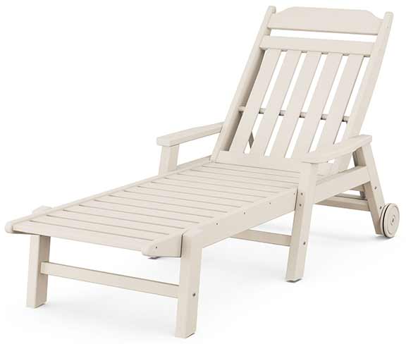POLYWOOD® Country Living Chaise with Arms and Wheels - CLCW2280 Chaise POLYWOOD®