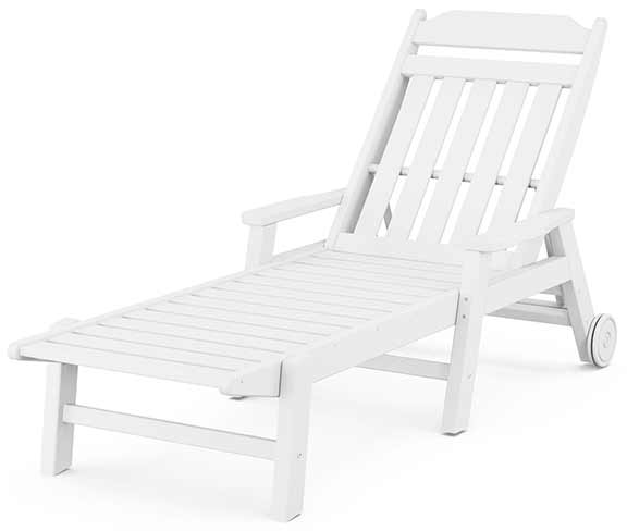 POLYWOOD® Country Living Chaise with Arms and Wheels - CLCW2280 Chaise POLYWOOD®